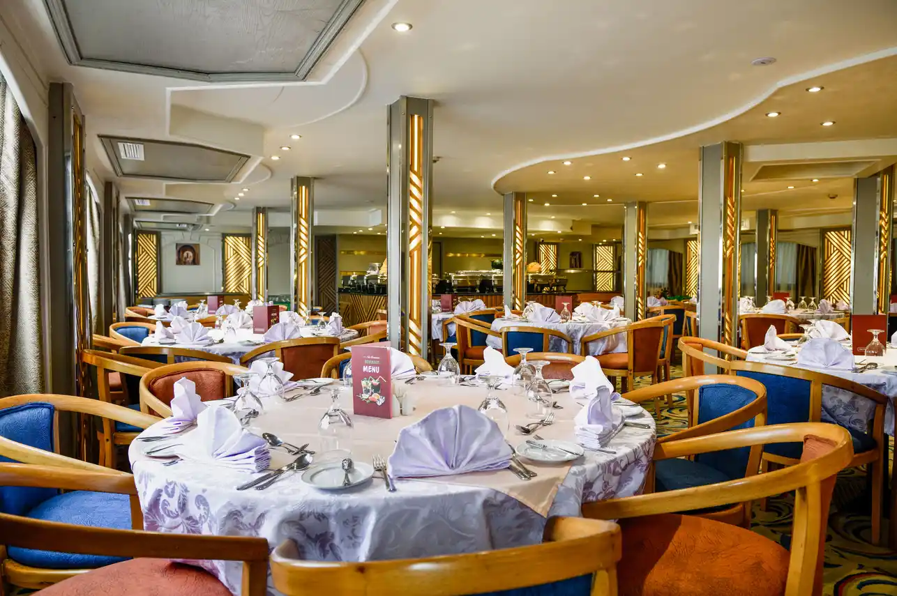 Restaurant aboard the Nile Treasure Nile Cruise Nile cruise